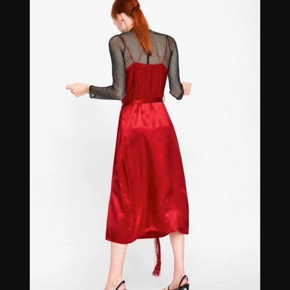 ZARA | Satin Dress - Picture 6 of 6